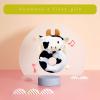 Doindute Baby Cow Soft Rattle Toy, Dairy Cattle Plush Infant Shaker Rattle Easy-Grasp Stuffed Animal Toy, Gifts for Newborns Babies Toddlers Boys Girls, Orange Horns, 6 Inches view 3