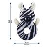 Doindute Baby Zebra Soft Rattle Toy, Zebra Plush Infant Shaker Rattle Easy-Grasp Stuffed Animal Toy, Gifts for Newborns Babies Toddlers Boys Girls, 6 Inches view 2