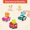 B. toys  Mini Riders  Cars & Animal Characters  Smart Car, Police Car, Van  Toy Cars for Toddlers, Kids  Lights & Sounds  12+ Months view 4