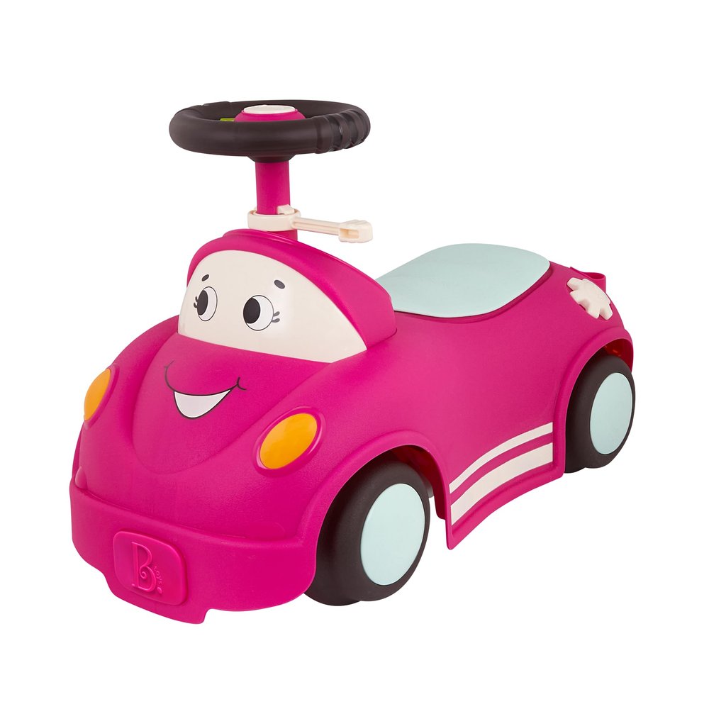 B. toys  Push CarToy  Ride  On Race Car  Walker Toy  Handle & Storage Space  Lights, Songs & Sounds  1 Year +  Rollin' Riders