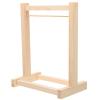 Toddmomy 1pcs Miniature Doll Garment Rack, Wooden Doll Clothing Rack Mini Dollhouse Clothes Hangers for Dollhouse Wardrobe Furniture Accessories, 20cm view 4
