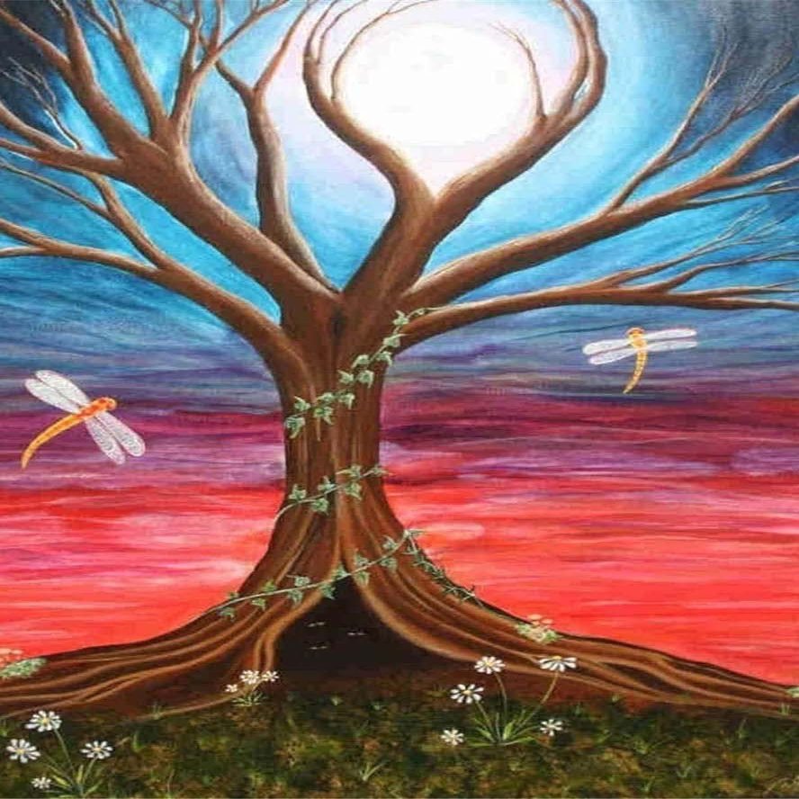 1000 Pieces Jigsaw Puzzle for Adults, Dragonfly Under The Tree Wooden Jigsaw Puzzle, Exercise Memory Relieve Stress Game Jigsaw Puzzle Family Activities Decompression Gifts