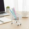 LUOZZY Small Trolley Models Creative Miniature Mini Shopping Cart Supermarket Trolley Toy Desktop Decor Photo Props (White) view 4