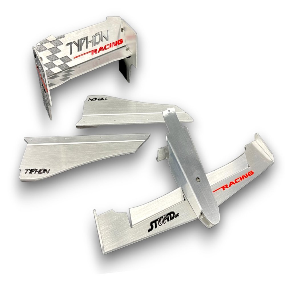 Arrma Typhon 6s Compatible F1 Body Kit - Side Skirts, Front and Rear Adjustable Wing StupidRC