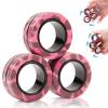 3PCS Magnetic Rings Fidget Toy Set,Adult Fidget Magnets Spinner Rings for Anxiety Relief Therapy, Stocking Stuffers for Adults Men Teens | Gift for Boys Girls Kids view 1