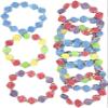 Colorful Faux Sea Shell Bead Stretchy Kid's Bracelets (12 Pack) Mermaid Theme view 1