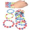Colorful Faux Sea Shell Bead Stretchy Kid's Bracelets (12 Pack) Mermaid Theme view 2