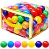 Hovenlay Ball Pit Balls Phthalate Free BPA Free Crush Proof Plastic - 7 Bright Colors in Reusable Play Toys for Kids with Storage Bag view 1