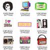 70 Pcs 8090s Retro Sticker Pack for Adults, Waterproof Vinyl Decals for Laptop Water Bottles and Journal view 3