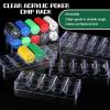 Yulejo 10/15/20 Pieces Poker Chip Holder Poker Chip Trays Acrylic Rack Chips Holder Accessories for Casino Game, Each Holds 100 Chips view 4