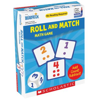 Briarpatch, Scholastic Roll & Match Math Game, Early Preschool Learning for Toddlers, Kindergarten and 1st Grade