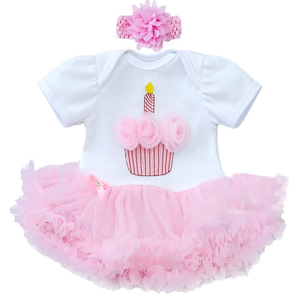 MAIHAO Reborn Baby Dolls Clothes Baby Dolls Dresses for 17-22 Inch Newborn Baby Doll Girl, Baby Doll Clothes Outfit Accessories fit 17-22 Inch Baby Doll Skirts (Pink Crown Dresses)