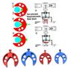 Jorzer RC Helicopter Swashplate Leveler Cross Plate Corrector Leveler Tool Accessories for 450 Red Helicopters view 3