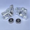 Dhawk Racing CNC Aluminum 7075 Rear Carriers Silver for Traxxas 1/8 Sledge 9552 view 2