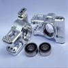 Dhawk Racing CNC Aluminum 7075 Rear Carriers Silver for Traxxas 1/8 Sledge 9552 view 3