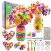 7july Crafts for Girls Ages 6-10 Make Your Own Flower Bouquet with Buttons and Felt Flowers, Vase Art and Craft for Children - DIY Activity Christmas Birthday Gift for Girls Age 6 7 8 9 10 Year Old view 1