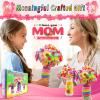 7july Crafts for Girls Ages 6-10 Make Your Own Flower Bouquet with Buttons and Felt Flowers, Vase Art and Craft for Children - DIY Activity Christmas Birthday Gift for Girls Age 6 7 8 9 10 Year Old view 3