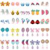 DEVIENG Clip On Earrings Hypoallergenic Clips Earrings Sets Suitable for Ages 4-12 Little Girls, Cute Small Clips On Earrings Jewelry Gifts Set (Clip On Earrings-25 Pairs) view 1