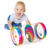 Hoovy Infant Crawling Toys for Babies 6-12 Months | Beginner Crawl Along Baby Roller & Drop Maze Tummy Time Activity Center (Rainbow Swirls) view 1