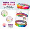 Hoovy Infant Crawling Toys for Babies 6-12 Months | Beginner Crawl Along Baby Roller & Drop Maze Tummy Time Activity Center (Rainbow Swirls) view 2