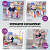 Hoovy Infant Crawling Toys for Babies 6-12 Months | Beginner Crawl Along Baby Roller & Drop Maze Tummy Time Activity Center (Rainbow Swirls) view 4
