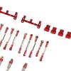 RC Car Spare Parts Kit, Aluminum Alloy RC Car Pull Rod Kit Upgrade Spare Parts Compatible for WPL C24 C14 C14K C24K RC Car(Red) view 4