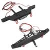 Vgoohobby RC Front Bumper & Rear Bumper with LED Lights Headlights Tow Hook Spare Tire Carrier Compatible with Axial SCX10 Traxxas TRX4 90046 90047 SCX10-iii AX10300 1/10 RC Crawler Car view 1