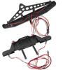 Vgoohobby RC Front Bumper & Rear Bumper with LED Lights Headlights Tow Hook Spare Tire Carrier Compatible with Axial SCX10 Traxxas TRX4 90046 90047 SCX10-iii AX10300 1/10 RC Crawler Car view 4