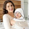 2 Pack Baby Bath Towel Rayon Made from Bamboo (White and Dark Grey, 37.5 x 37.5 Inch) view 4