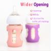 100% Silicone Baby Bottle Sleeves for Philips Avent Natural Glass Baby Bottles, Premium Food Grade Silicone Bottle Cover, Cute Bear Design, 4oz, Pack of 2 (Pink/Purple) view 3