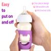 100% Silicone Baby Bottle Sleeves for Philips Avent Natural Glass Baby Bottles, Premium Food Grade Silicone Bottle Cover, Cute Bear Design, 4oz, Pack of 2 (Pink/Purple) view 4