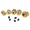 Vgoohobby Aluminum Alloy 32 Pitch Pinion Gear Set 3.175mm Shaft 11T 12T 13T 14T 15T Motor Gears Compatible with Tamiya Kyosho RedCat Losi Axial Traxxas 1/10 RC Car view 2