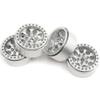 RCLIONS 1.9inch Beadlock Aluminum Wheels Rims with Rubber Tires for SCX10 D90 TRX4 1/10 RC Crawler Car view 4