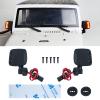SWX RC Car Rear View Mirror Kit with LED Lights for 1/10 RC Crawler Car Axial SCX10 90046 view 2
