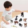 SIENON 18Pcs Forest Animals Figures Toys, Miniature Baby Woodland with Owl Hedgehog Fox Squirrel Bear Monkey Deer Wolf Snake for Kids Educational Christmas Birthday Party Gift Cake Decorations view 4