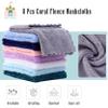 Cute Castle 2 Pack Hooded Baby Towel Rayon Made from Bamboo with 8 Washcloths - Soft Bath Towel for Bathtub for Babie, Newborn, Infant, Natural Baby Stuff Towel (Shark and Penguin) view 2