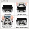 Kcldeci Funny Cat Storage Bins Baskets for Organizing, Kitten Kitty Closeup Portrait Sturdy Storage Basket Foldable Storage Baskets for Shelves Closet Nursery Toy view 2