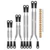 INJORA High Clearance 4 Links Set Stainless Steel Linkage kit for Axial SCX24 Gladiator Dodge Power Wagon 1/24 RC Crawler Upgrade Parts(Silver) view 2