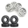RCLIONS 4PCS Aluminum Alloy 1.9inch Beadlock Wheels Rims with Tires Foam Insert for 1/10th RC Crawler Car view 1