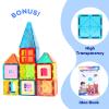 Anbalulu Magnetic Tiles, 63PCS Magnetic Blocks for Kids, Magnet Building Set, Construction Building Set,STEM Sensory Educational Toys Gift for Toddlers Kids 3-9 Year Old view 2