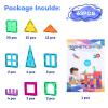 Anbalulu Magnetic Tiles, 63PCS Magnetic Blocks for Kids, Magnet Building Set, Construction Building Set,STEM Sensory Educational Toys Gift for Toddlers Kids 3-9 Year Old view 3