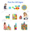 Anbalulu Magnetic Tiles, 63PCS Magnetic Blocks for Kids, Magnet Building Set, Construction Building Set,STEM Sensory Educational Toys Gift for Toddlers Kids 3-9 Year Old view 4