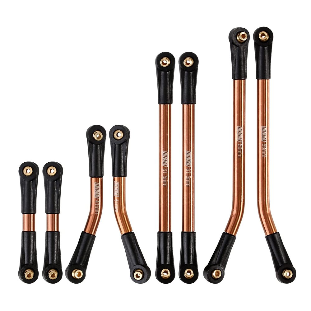 INJORA 23g High Clearance 4 Links Set RC Upgrade Parts for Axial SCX24 Deadbolt 90081 B17 1/24 RC Crawler Car Accessories, 8PCS(Bronze)