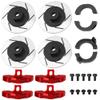 4Pcs ShareGoo CC02 RC Brake Disc,Metal 12mm Wheel Hex Hub Adapter Brake Disc Decoration Compatible with Tamiya CC02 CC-02 1/10 RC Crawler Car (Red) view 1