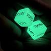1 Pair Noctilucent Light Couples Dice Funny Romantic Sport Dice English Fun Luminescence Naughty Dice Novelty Gift for Valentines Day, Honeymoon, Newlyweds, Wedding Anniversary view 3