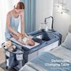 BabyBond Baby Bassinet Bedside Crib, Pack and Play with Sheet, Diaper Changing Table and Music Mobile from Newborn to Toddles, Portable Large Playard view 2