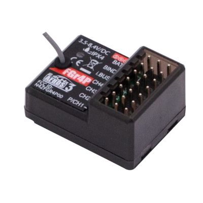 HTLNUZD Flysky FGR4P RC Car Boat Control Single Antenna Bidirectional Receiver, 2.4GHz 4CH AFHDS 3 PWM/PPM/I.Bus/S.Bus Output Compatible Noble FS-NB4 Remote Transmitter