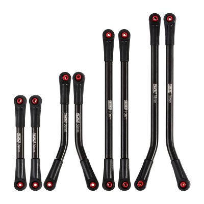 INJORA High Clearance 4 Links Set Stainless Steel Linkage kit for Axial SCX24 Gladiator Dodge Power Wagon 1/24 RC Crawler Upgrade PartsBlack