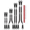 INJORA High Clearance 4 Links Set Stainless Steel Linkage kit for Axial SCX24 Gladiator Dodge Power Wagon 1/24 RC Crawler Upgrade PartsBlack view 2