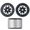 RC-Hub 2.2" Beadlock Wheel Rims 45mm Width for 1/10 Axial Wraith RBX10 AXI03005 RC Rock Crawler Car (Black) view 3